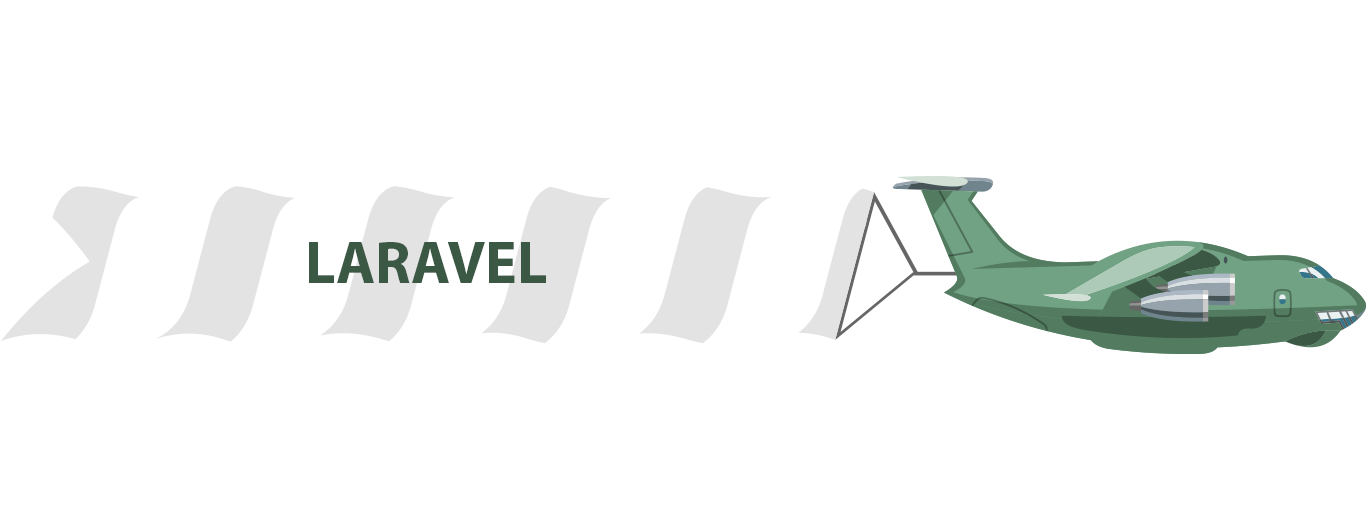 Plane displaying Laravel