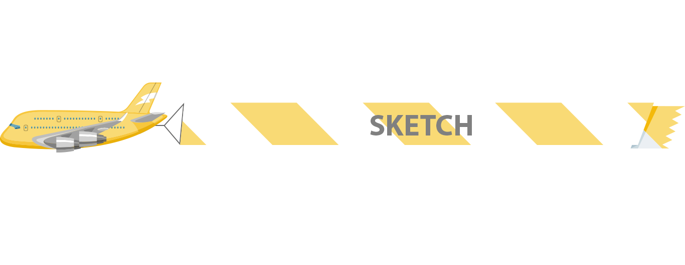 Plane displaying Sketch