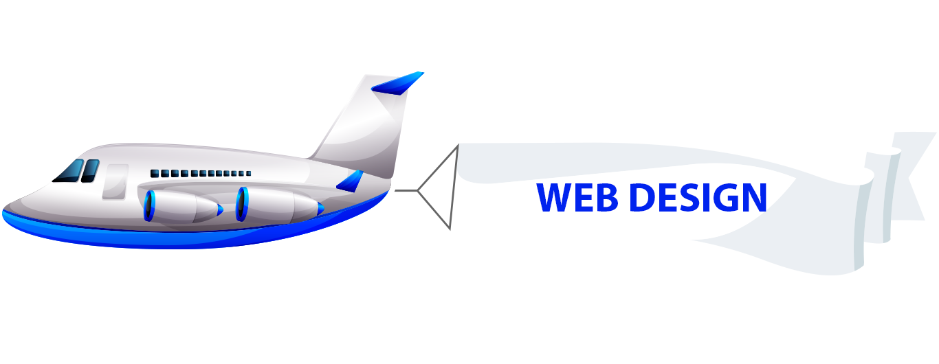 Plane displaying Web Design